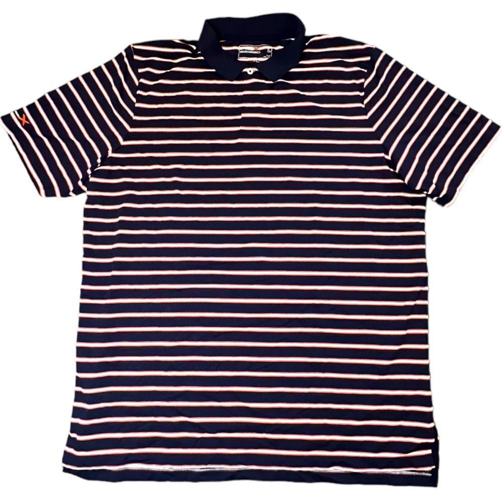 RLX Ralph Lauren Performance Polo Size Large blue/orange/white Golf